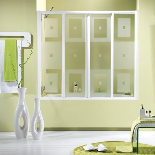 Badewannen-Duschwand / Schiebe - 1503 - HISPABAÑO - Hartglas / Acryl / 4 Paneele