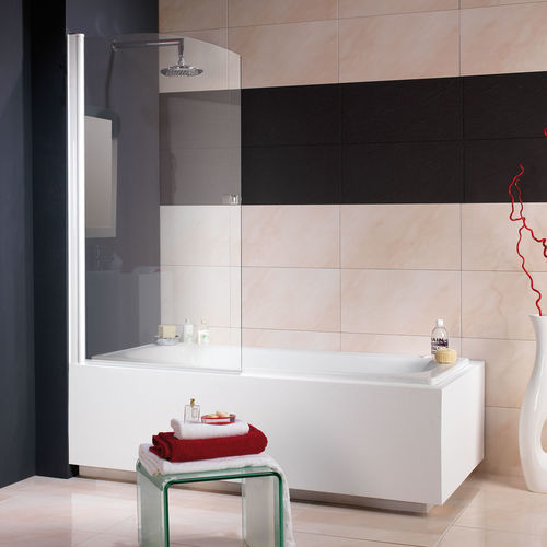Schwenkbarer Badewannen-Duschwand - 3057 - HISPABAÑO - links / Hartglas / 1 Paneel