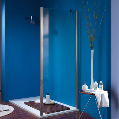 Festinstallierte Duschwand - 3009 - HISPABAÑO - Hartglas / Transparentglas / aus Siebdruck-Glas