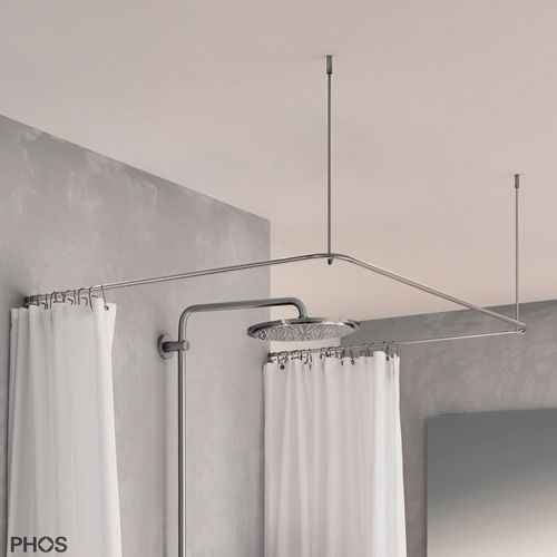 Duschvorhangstange / gebürsteter Edelstahl - DSU900-900 - PHOS Design GmbH - U-förmig