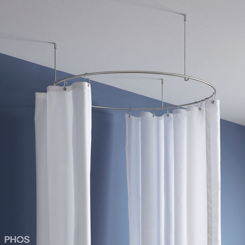 Duschvorhangstange / gebürsteter Edelstahl - DR900 - PHOS Design GmbH - kreisförmig