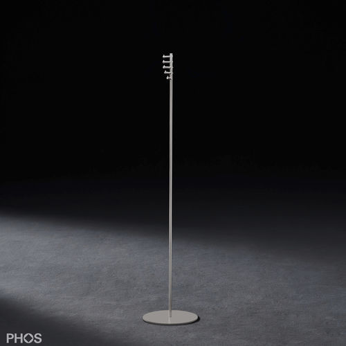 Bodenstehender Garderobenständer - T1 - PHOS Design GmbH - minimalistisches Design / pulverbeschichteter Stahl / gebürsteter Edelstahl