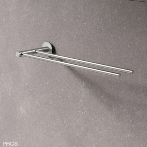 Handtuchhalter / 2 Stangen - HS26-140EDS460 - PHOS Design GmbH - wandmontiert / gebürsteter Edelstahl / satiniert