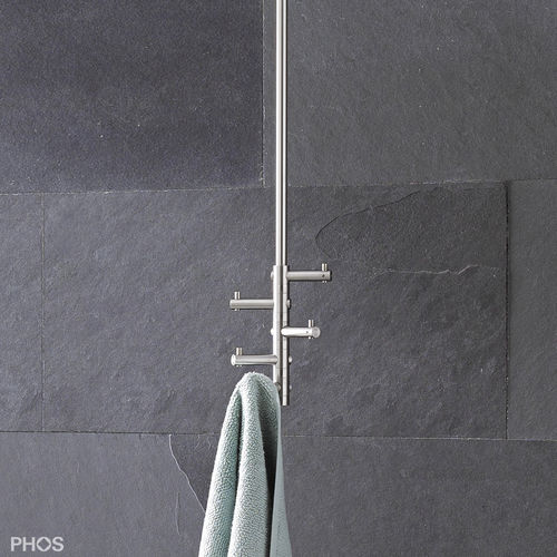 Deckenmontierter Garderobenständer - T5-B - PHOS Design GmbH - modern / gebürsteter Edelstahl