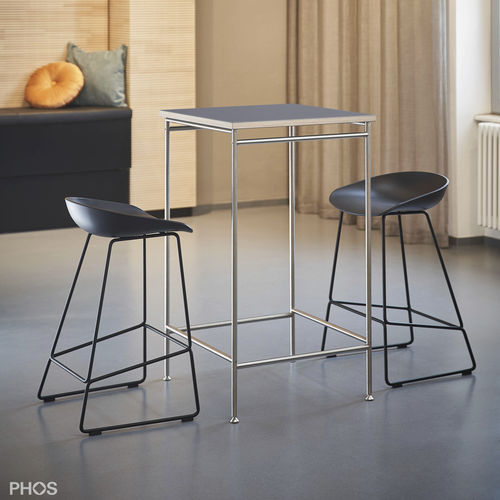 Moderner Stehtisch - KATI-T1 - PHOS Design GmbH - Holz / melaminbeschichtet / Linoleum