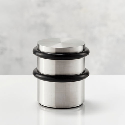 Türstopper / gebürsteter Edelstahl - TSB90-110 - PHOS Design GmbH - polierter Edelstahl / schwarz / silberfarben
