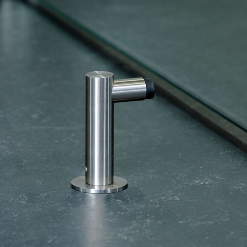 Gummi-Türstopper - TSL20-77 - PHOS Design GmbH - gebürsteter Edelstahl / polierter Edelstahl / L-förmig