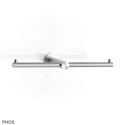 Wandmontierter Toilettenpapierhalter - TPH3-260D - PHOS Design GmbH - Edelstahl / für 2 Rollen / poliert