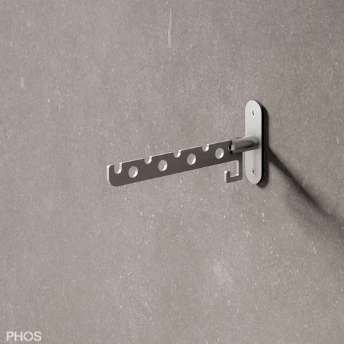 Moderner Garderobenhaken - KL1 - PHOS Design GmbH - gebürsteter Edelstahl / polierter Edelstahl / individuell