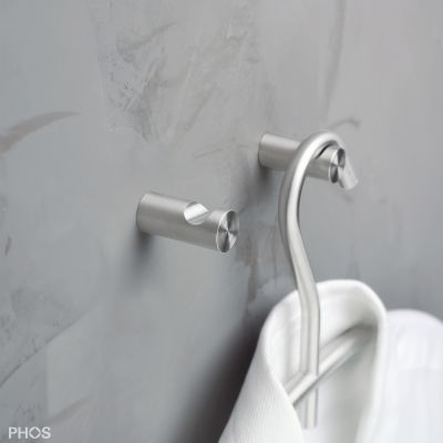 Moderner Garderobenhaken - HV16-50 - PHOS Design GmbH - gebürsteter Edelstahl / polierter Edelstahl / individuell