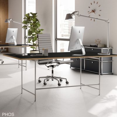 Bodenstehender Schreibtisch - KATI-S1-200x90-L4178 - PHOS Design GmbH - für 2 Personen / für 2 bis 4 Personen / für mehrere Personen
