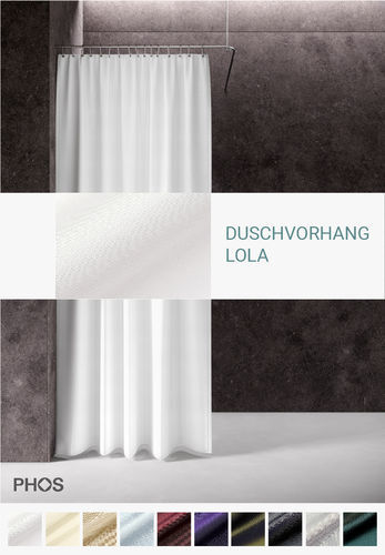 Weißer Duschvorhang - DV-LOLA200-070 - PHOS Design GmbH - grau / Farbe anpassbar / beige