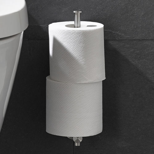 Wandmontierter WC-Rollenhalter - RTPH2-260D - PHOS Design GmbH - Edelstahl / für 2 Rollen / für Privatgebrauch