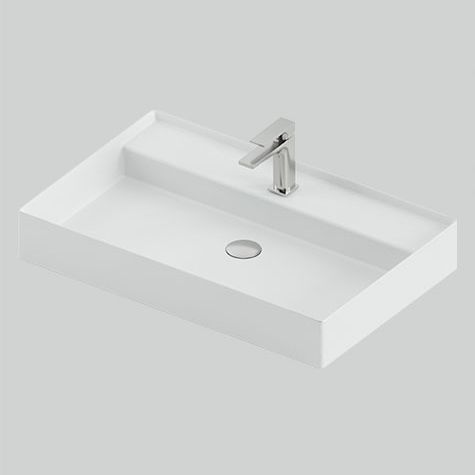 Aufsatzwaschbecken - SCALINO  - ART CERAM - Keramik / Hochglanz / Mattfinish