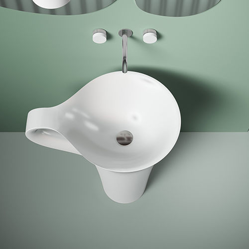 Bodenstehendes Waschbecken - CUP  - ART CERAM - Keramik / Hochglanz / Mattfinish