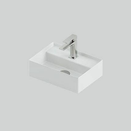 Wand-Handwaschbecken - SCALINO - ART CERAM - rechteckig / Keramik
