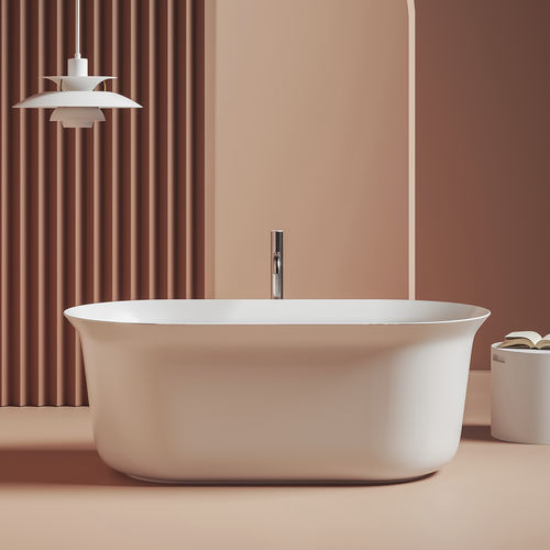 Ovale Badewanne - PETITE  - ART CERAM - freistehend / für Wohnungen / LivingTec®