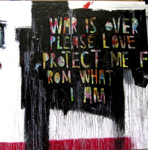 Acrylgemälde - WAR IS OVER - ICI ET LA - abstrakt / Street Art / für Hotels
