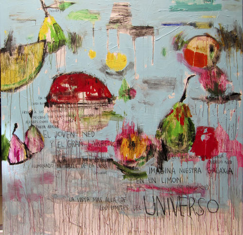 Acrylgemälde - UNIVERSO - ICI ET LA - abstrakt / für Hotels / für Büro