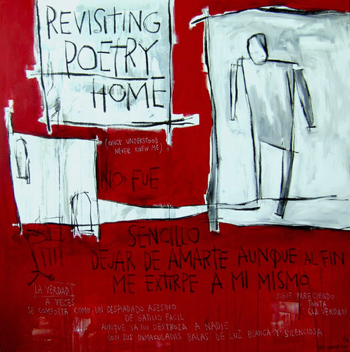 Acrylgemälde - POETRY HOME - ICI ET LA - abstrakt / Street Art / für Hotels
