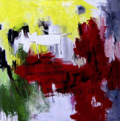 Acrylgemälde - MOMENTO - ICI ET LA - abstrakt / für Hotels