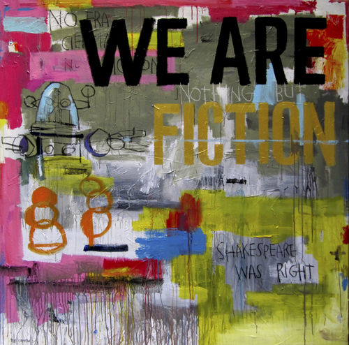 Acrylgemälde - FICTION - ICI ET LA - abstrakt / Street Art / für Hotels