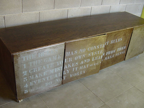 Industriestil-Sideboard - THE RULE BOX  - ICI ET LA - Eiche / Stahl / maßgefertigt