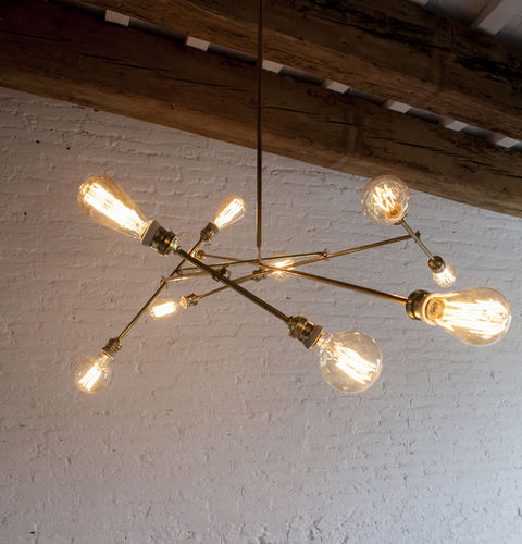 Moderner Kronleuchter - MOGI 10 - ICI ET LA - Messing / für Gewerbegebrauch / mit Glühlampe