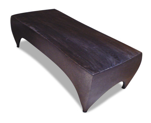 Industriedesign-Couchtisch - ROBLE  - ICI ET LA - Eiche / Gestell aus Stahlblech / rechteckig