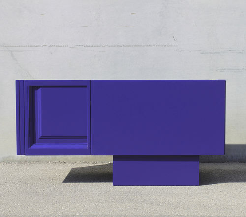 Modernes Fernsehmöbel - Ultra Violet DOOR 03 - ICI ET LA - lowboard / maßgefertigt / mit Schubladen
