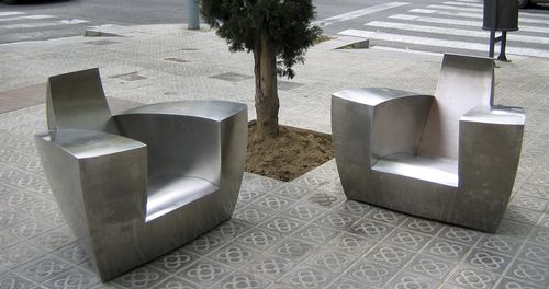 Clubsessel / originelles Design - CEDEA - ICI ET LA - Edelstahl / für Garten