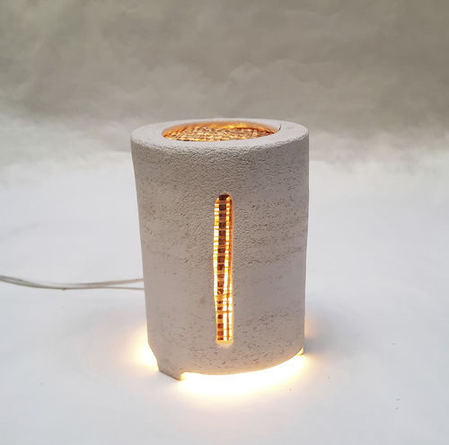 Tischlampe - RAFIA 01 - ICI ET LA - Keramik / Naturfaser / modern