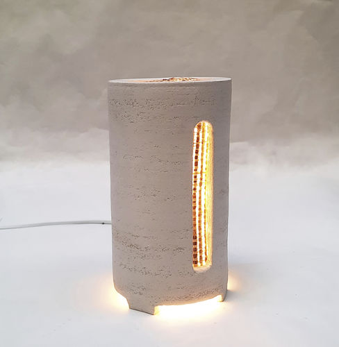 Tischlampe - RAFIA 02 - ICI ET LA - Keramik / Naturfaser / modern