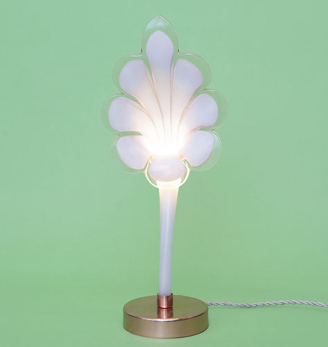 Tischlampe - PISTIL - ICI ET LA - polierter Kupfer / geblasenes Glas / Stil