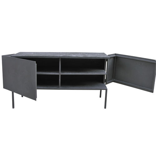 Sideboard mit hohen Beinen - EMPREINTES - ICI ET LA - modern / lackiertes Metall / Kunststein