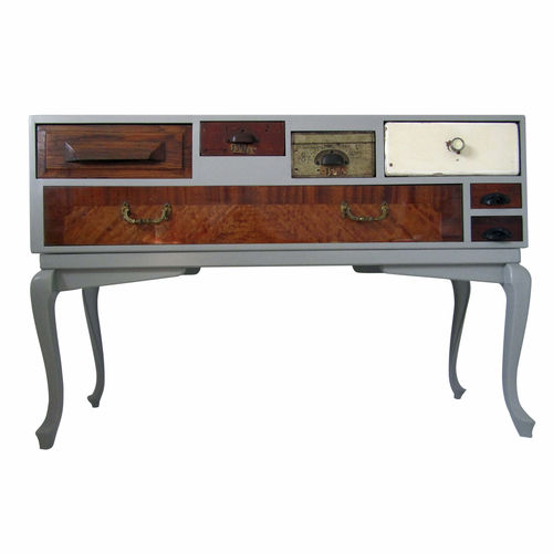 Sideboard mit hohen Beinen - GRISS  - ICI ET LA - originelles Design / lackiertes Holz / Eiche