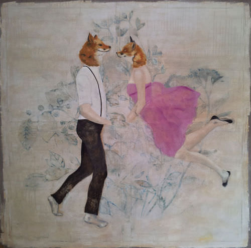 Ölgemälde - THE FOXIES - ICI ET LA - Kombi