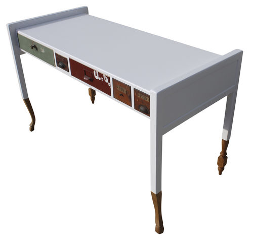 Schreibtisch / originelles Design - 194 - ICI ET LA - Eiche / lackiertes Holz / mit 4 Beinen