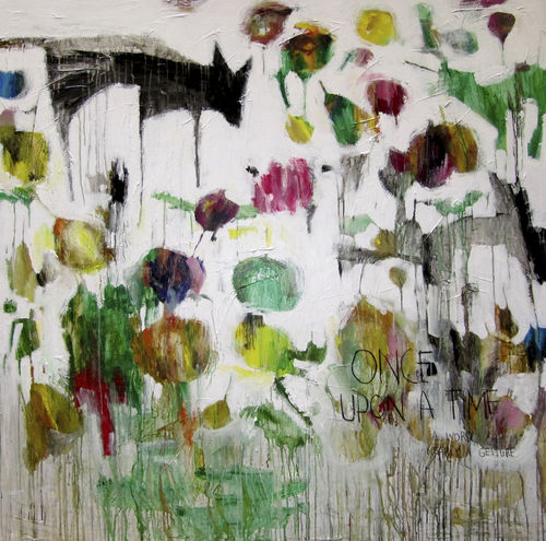 Acrylgemälde - ONCE UPON A TIME - ICI ET LA - abstrakt / für Büro / für Hotels