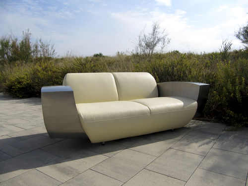 Sofa / originelles Design - EASY ONE XL_Deep seated - ICI ET LA - für Außenbereich / Leder / maßgefertigt