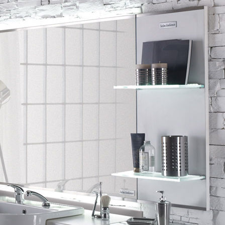 Präsentierregal für Kosmetika - SHINE - Salon Ambience - wandmontiert / Metall / Glas