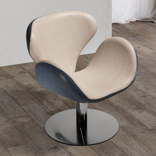 Moderner Friseurstuhl - TULIP - Salon Ambience - Kunstleder / Stahl / aus verchromtem Metall