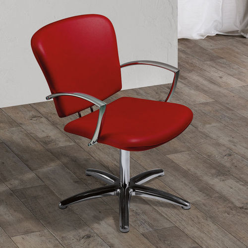 Moderner Friseurstuhl - JAZZ+ - Salon Ambience - Kunstleder / aus verchromtem Metall / Aluminium
