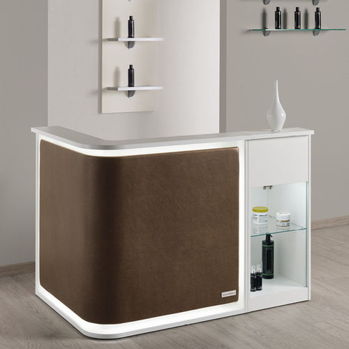 Modulare Empfangstheke - SMART - Salon Ambience - für Eckeinbau / Laminat / melaminbeschichtet