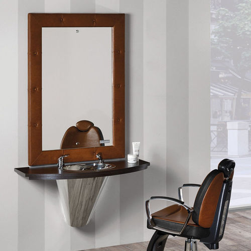 Moderner Schminktisch - CHESTER - Salon Ambience - Holz / Edelstahl / melaminbeschichtet