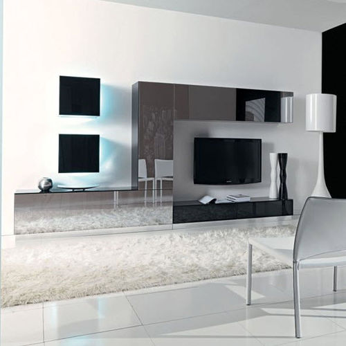 Moderne Wohnwand - TETRIS : 022 - unico italia - Glas / Aluminium