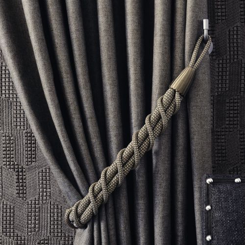 Möbelstoff - ALIUM - Houles - für Vorhänge / einfarbig / Polyester