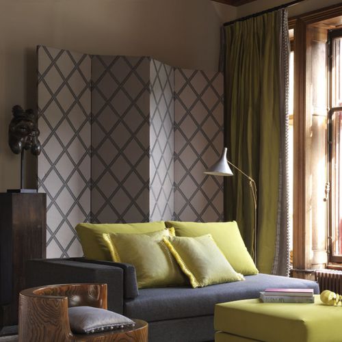 Vorhangstoff - CORDOUE - Houles - Wand / geometrisches Muster / Viskose