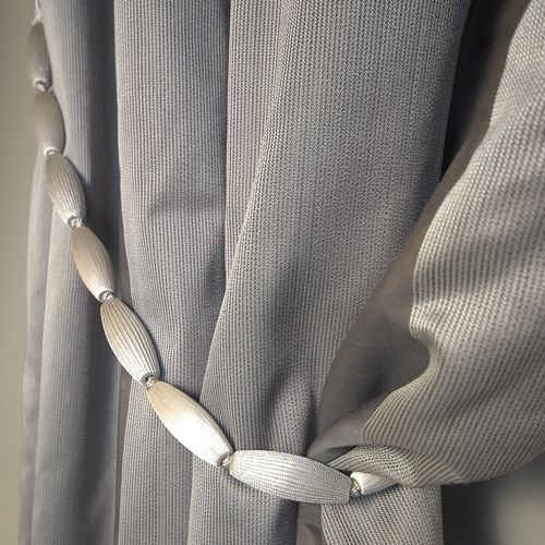 Vorhangstoff - ELLA - Houles - Streifenmuster / Polyester / Trevira CS®