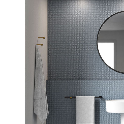 Moderner Garderobenhaken - ex.t - Messing / individuell / für Badezimmer